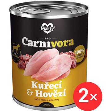 

MARTY ProCarnivora pro psy kuřecí + hovězí 2 × 800 g