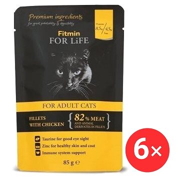 

Fitmin For Life Kuřecí kapsička pro kočky 6 × 85 g
