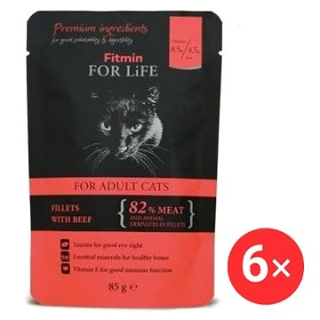 

Fitmin For Life Hovězí kapsička pro kočky 6 × 85 g