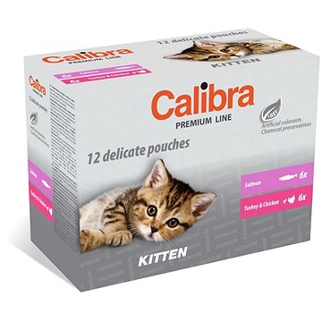 Calibra Cat  kapsa Premium Kitten multipack 12 × 100 g - Kapsička pro kočky