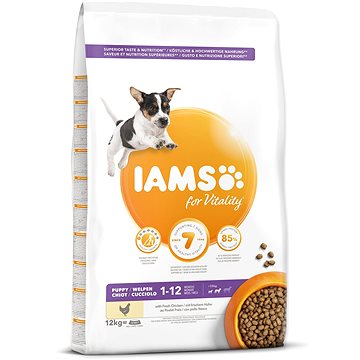 IAMS Dog Puppy Small & Medium Chicken 12 kg - Granule pro štěňata