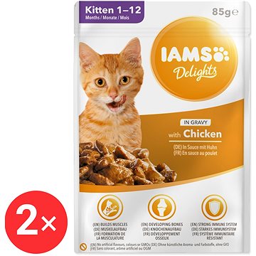 

IAMS Delights pro koťata - s kuřecím v omáčce 2 × 85 g