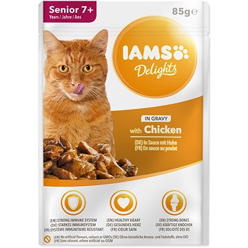 

IAMS Delights pro kočičí seniory - s kuřecím v omáčce 85 g