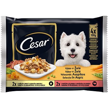 

Cesar kapsička masový výběr v želé pro dospělé psy 4 × 100 g