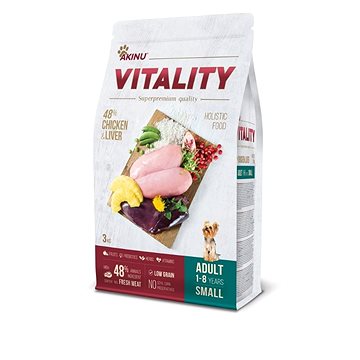 

Akinu VITALITY dog adult small chicken & liver 3 kg