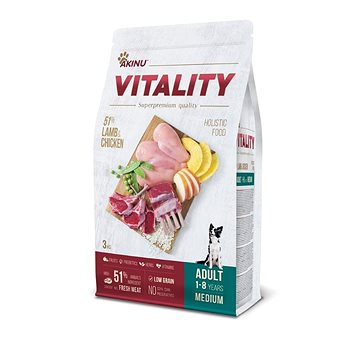 

Akinu VITALITY dog adult medium lamb & chicken 3 kg