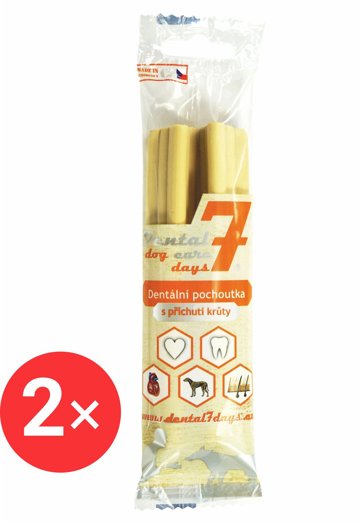 

Dental DOG Care 7 days dentální pochoutka s příchutí krůty 2 × 2 ks