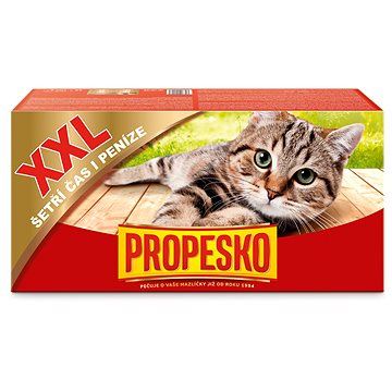 

Propesko kapsičky pro kočky s kuřecím, hovězím, králičím a lososem v omáčce 48 × 100 g