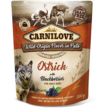 

Carnilove Dog Pouch Paté Ostrich with Blackberries 300 g