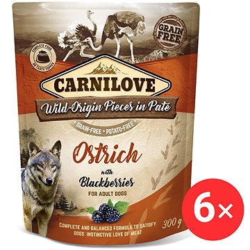 

Carnilove Dog Pouch Paté Ostrich with Blackberries 6 × 300 g