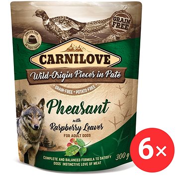 

Carnilove Dog Pouch Paté Pheasant with Raspberry Leaves 6 × 300 g