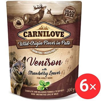 

Carnilove Dog Pouch Paté Venison with Strawberry Leaves 6 × 300 g