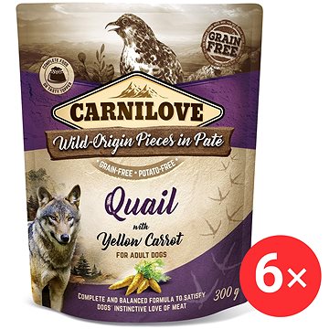 

Carnilove Dog Pouch Paté Quail with Yellow Carrot 6 × 300 g