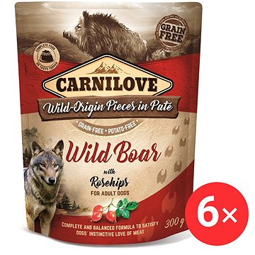 

Carnilove Dog Pouch Paté Wild Boar with Rosehips 6 × 300 g