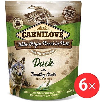

Carnilove Dog Pouch Paté Duck with Timothy Grass 6 × 300 g