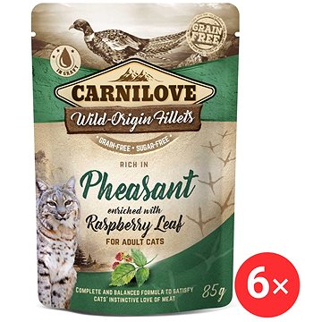 

Carnilove Cat Pouch Rich in Pheasant Enriched with Raspberry Leaves 6 × 85 g