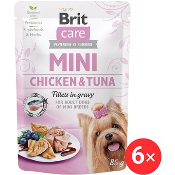 

Brit Care Mini Chicken & Tuna Fillets in Gravy 6 × 85 g