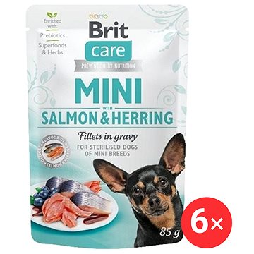 

Brit Care Mini Salmon & Herring sterilised Fillets in Gravy 6 × 85 g