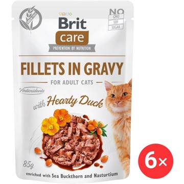 

Brit Care Cat Fillets in Gravy with Hearty Duck 6 × 85 g