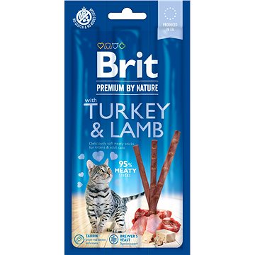Brit Premium by Nature Cat Sticks with Turkey & Lamb 3 ks - Pamlsky pro kočky