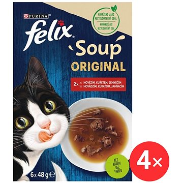 

Felix Soup Lahodný výběr s hovězím, kuřetem a jehněčím 6 x 48 g 4 ks