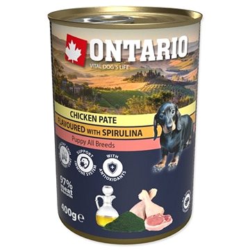 

Ontario Konzerva Puppy kuřecí paté se spirulinou 400 g