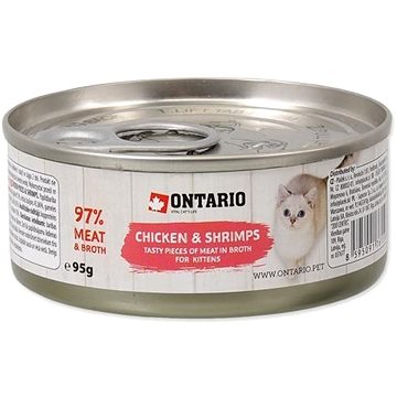 

Ontario Konzerva Kitten kuřecí kousky s krevetami 95 g