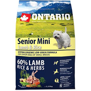

Ontario Senior Mini Lamb & Rice 2,25 kg