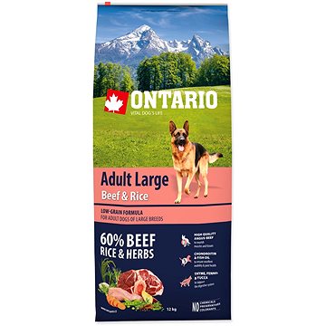 

Ontario Adult Large Beef & Rice 12 kg