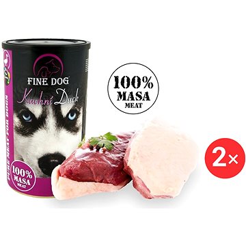 

Fine Dog konzerva kachní 100 % masa 2 × 1200 g
