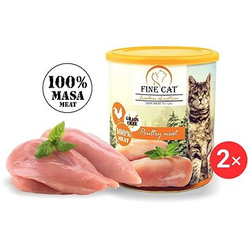

Fine Cat FoN konzerva pro kočky drůbeží 100 % masa 2 × 800 g