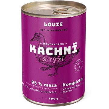 

LOUIE Kompletní krmivo kachní (95 %) s rýží (5 %) 1200 g