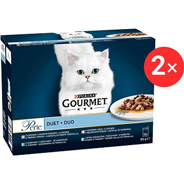 

Gourmet Perle multipack minifiletky ve šťávě – rybí Duo 12 × 85 g 2 ks