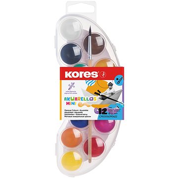

KORES AKUARELLOS MINI 25 mm 12 barev + štětec