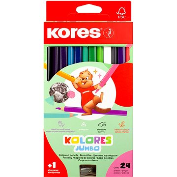 KORES JUMBO KOLORES 24 barev
