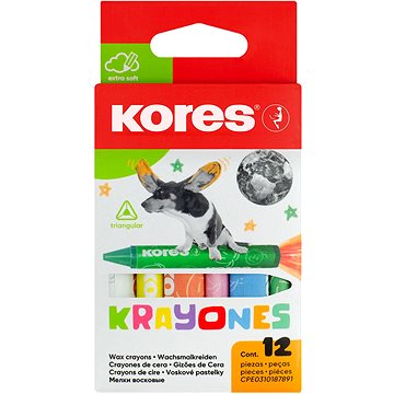 

KORES KRAYONES trojhranné 12 barev