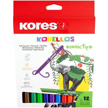 

KORES KORELLOS dětské, silný hrot, 12 barev