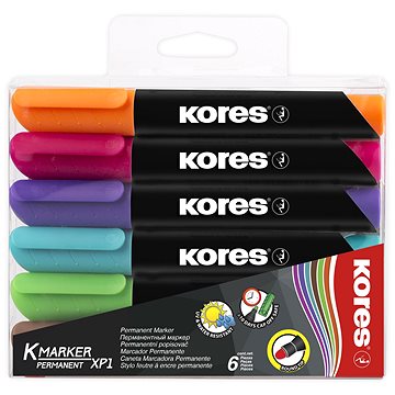 

KORES K-MARKER permanentní silný - sada 6 barev