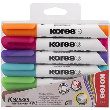

KORES K-MARKER na bílé tabule a flipcharty - sada 6 barev