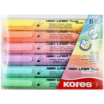 

KORES HIGH LINER PLUS PASTEL sada 6 barev