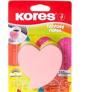

KORES "HEART" tvar srdce 70 x 70 mm, 250 lístků
