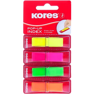 

KORES Pop-up 45 x 12 mm, 4 x 40 lístků, neonový mix