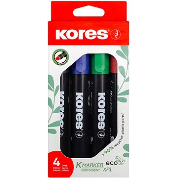 

KORES K-MARKER Eco permanentní, sada 4 barev