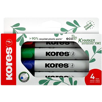 

KORES K-MARKER Eco na bílé tabule a flipcharty, sada 4 barev
