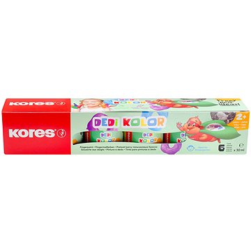 

KORES DEDI KOLOR prstové barvy, 6 barev po 30 ml