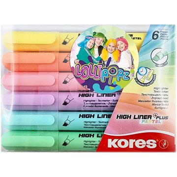 

KORES High Liner Plus Pastel LOLLIPOPZ - sada 6 barev