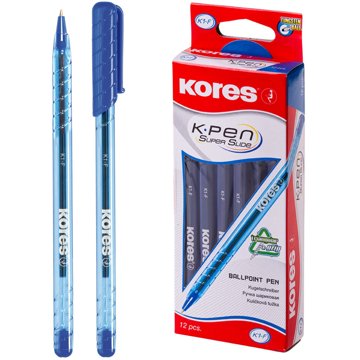 

KORES K1 Pen F - 0.7 mm, modré - balení 12 ks