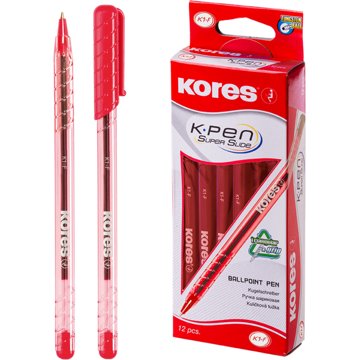 

KORES K1 Pen F - 0.7 mm, červené - balení 12 ks