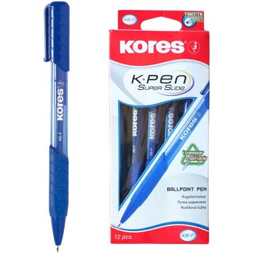 

KORES K6 Pen, F - 0,7 mm, modré - balení 12 ks