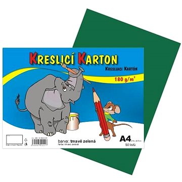 

STEPA kreslicí karton A4, 50 listů, 180g/m2, tmavě zelený